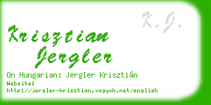 krisztian jergler business card